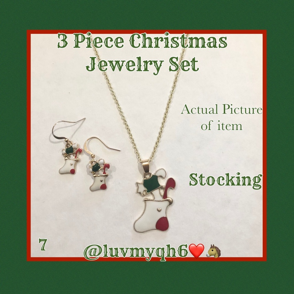 Jewelry 3 Piece Set Christmas Stocking